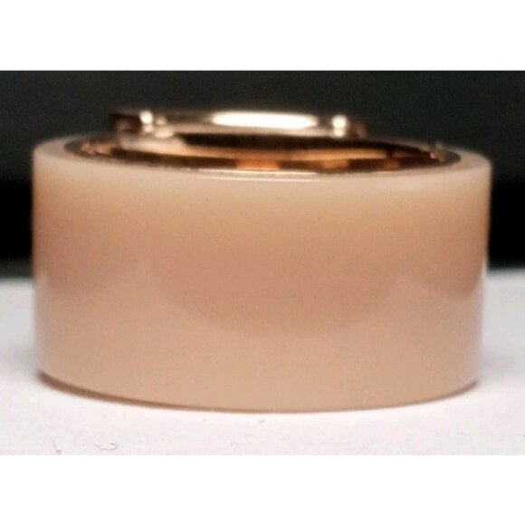 MICHAEL KORS Signed Size6 Padlock Crystal Ring Cityscape Hardware Rose Gold Tone - Picture 9 of 12